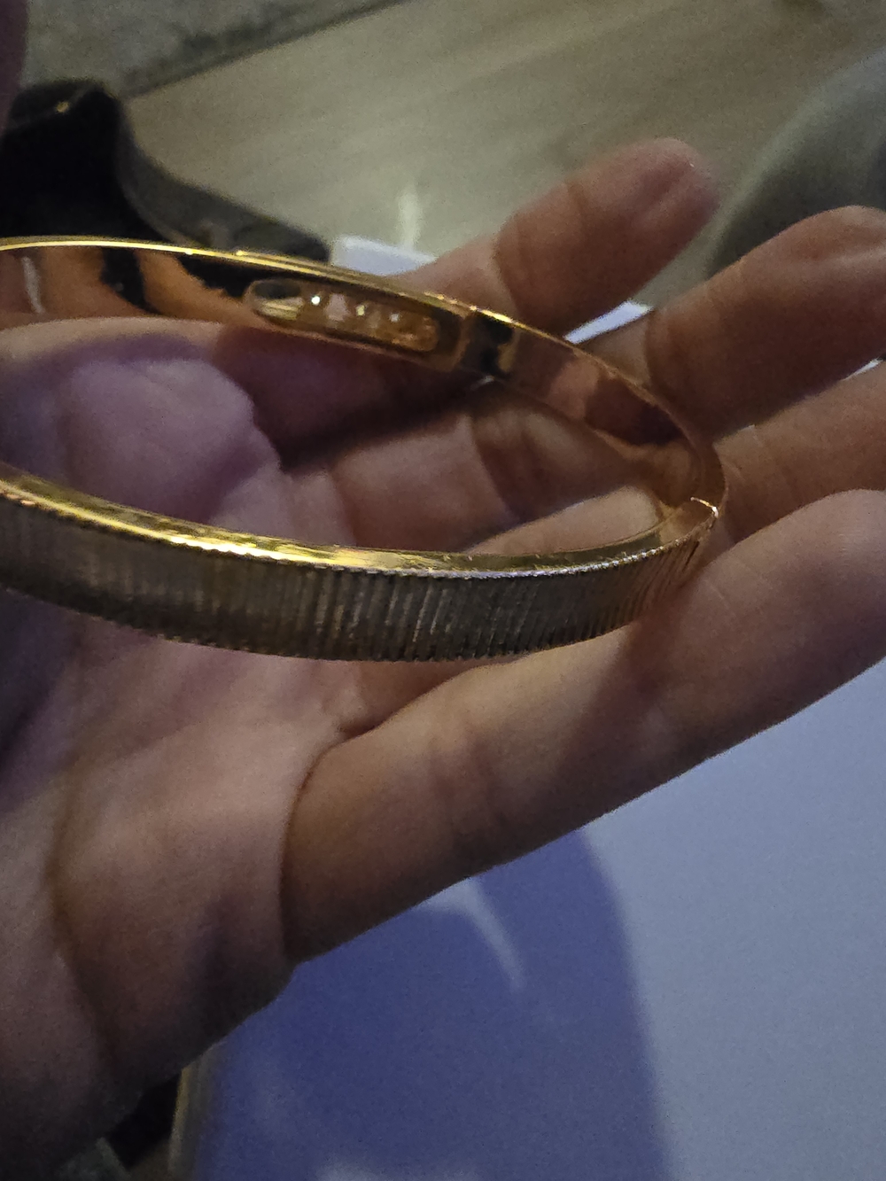 22kgp Dubai Messika Ste Jewelry Gold CZ Bracelet and Ring Set - Picture 11 of 16